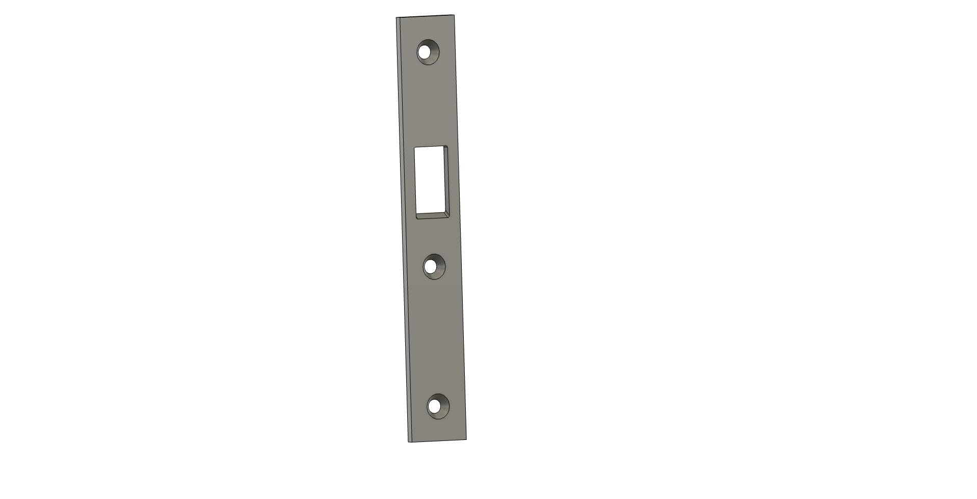 CAD render of the upgraded 316 stainless latch bracket design